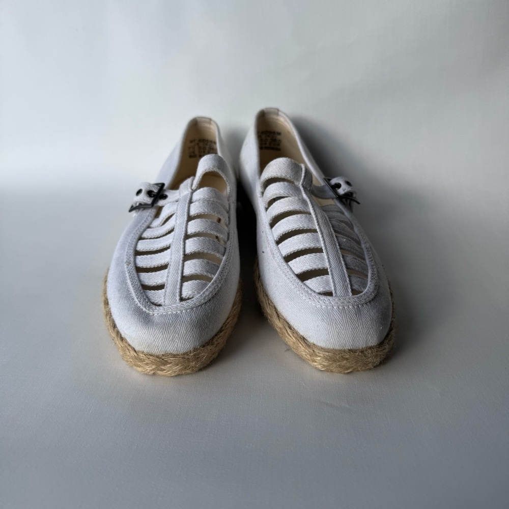Keds // vintage White Espadrille Flats with Rope Soles size 7.5 - Picture 2 of 9